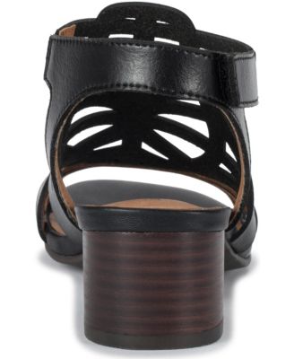 Women's Velvet Block Heel Sandals