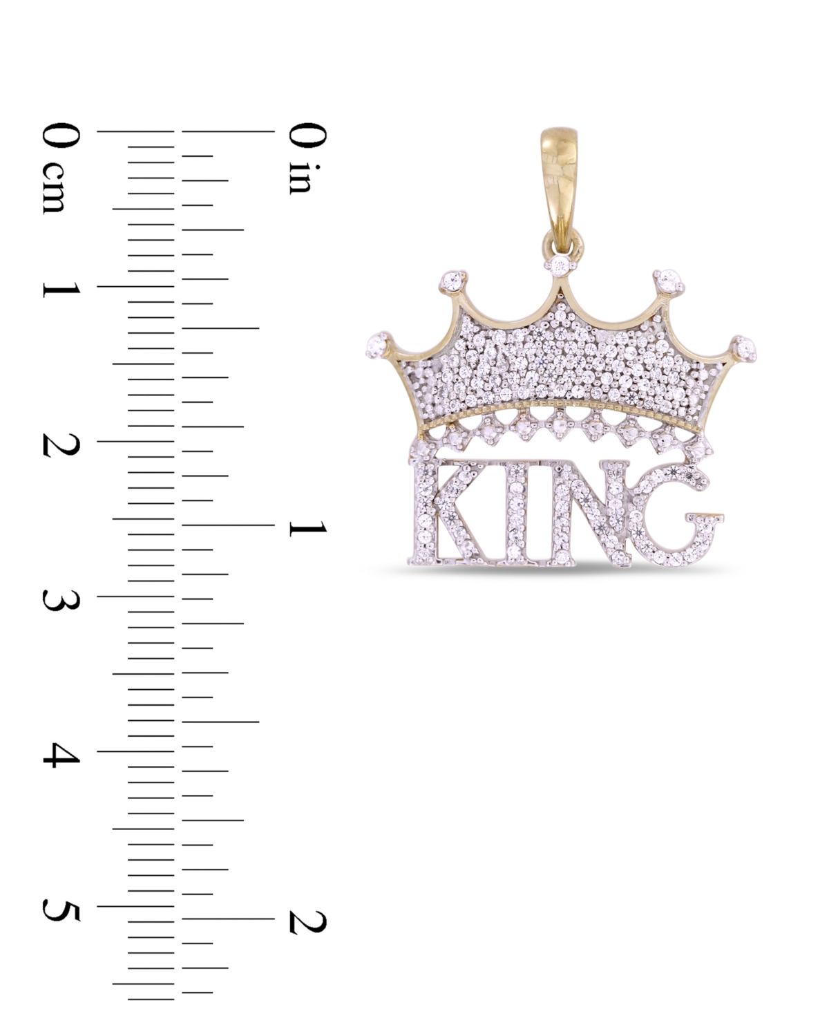 Men's Diamond King & Crown Pendant (1/3 ct. t.w.) in 10k Gold
