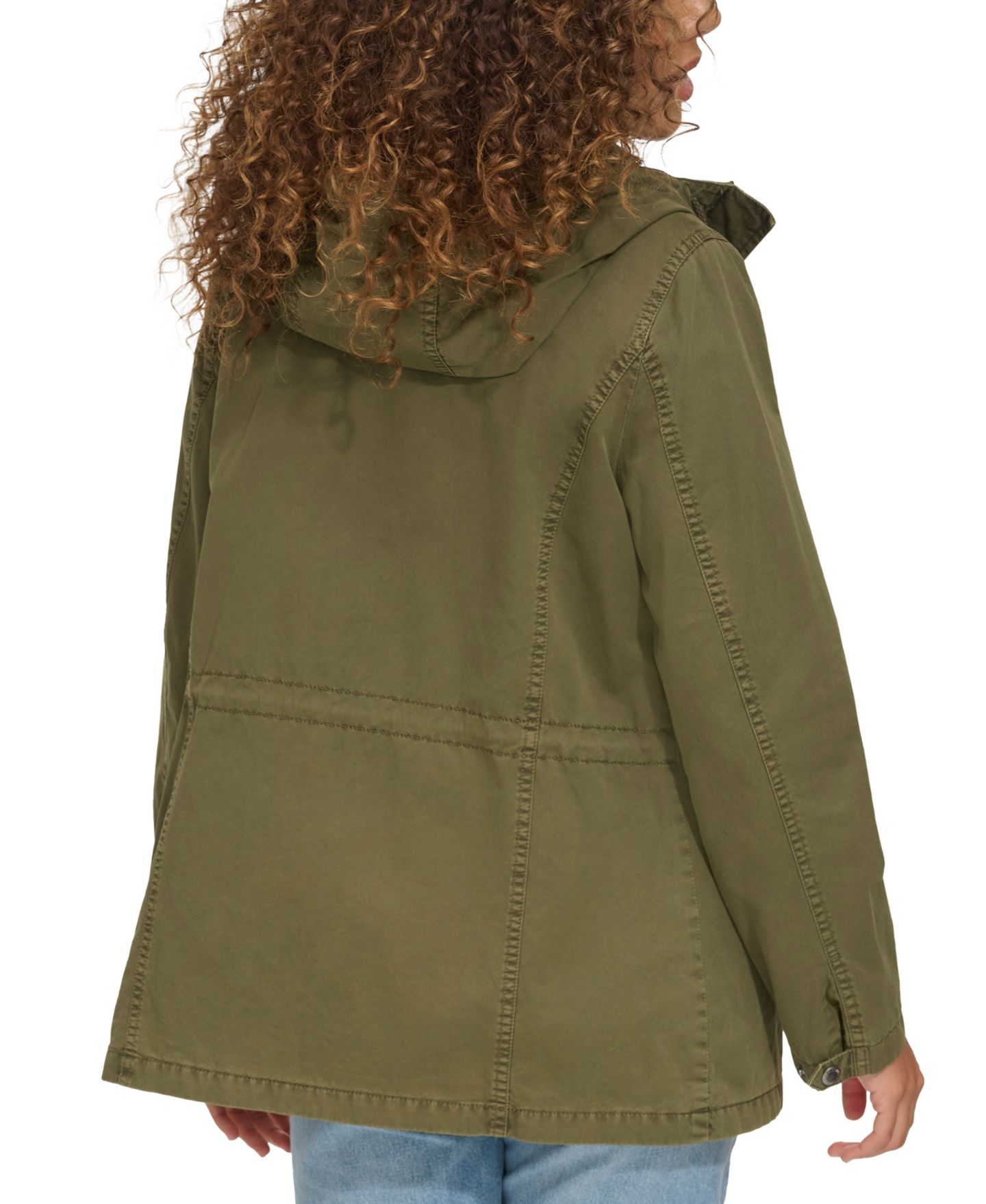 Женская куртка Levi's Lightweight Washed Cotton Military, цвет: Оливковый ночной — фото 4