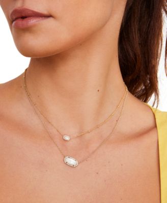 Boxed Mini Elisa Gold-Tone Pendant Necklace, 15 + 4 extender