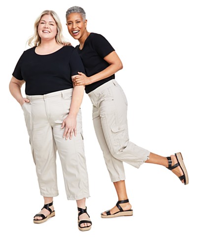 And Now This Trendy Plus Size Wide-Leg Cargo Pants - Macy's