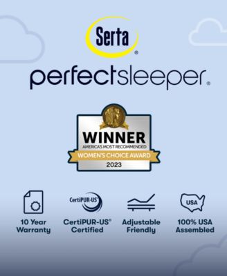 Perfect Sleeper Adoring Night 10.5" Plush Mattress Set, Queen Split