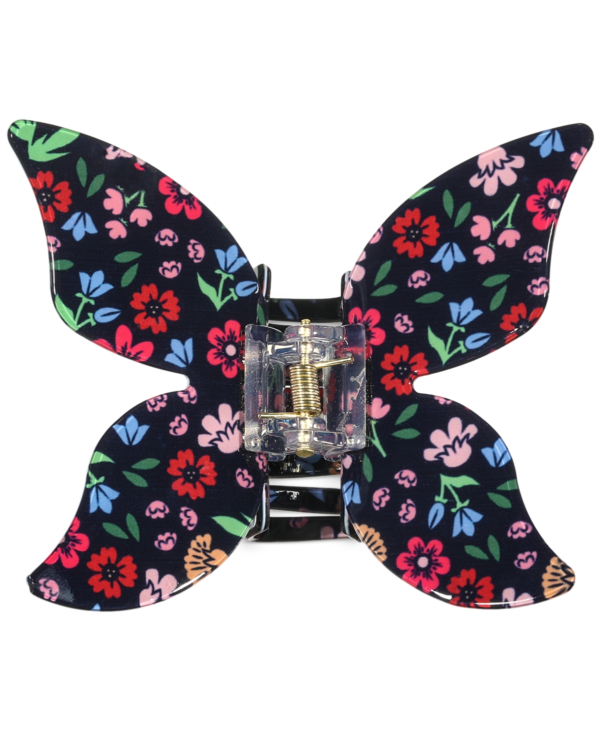 Macy's Flower Show Butterfly Claw Clip, Created For  In Navy Floral Multi