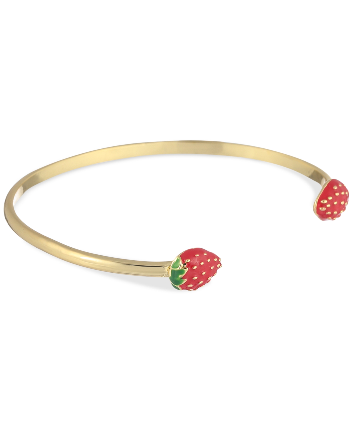 Shop Macy's Flower Show Strawberry Cuff Bracelet, Created For  In Gold