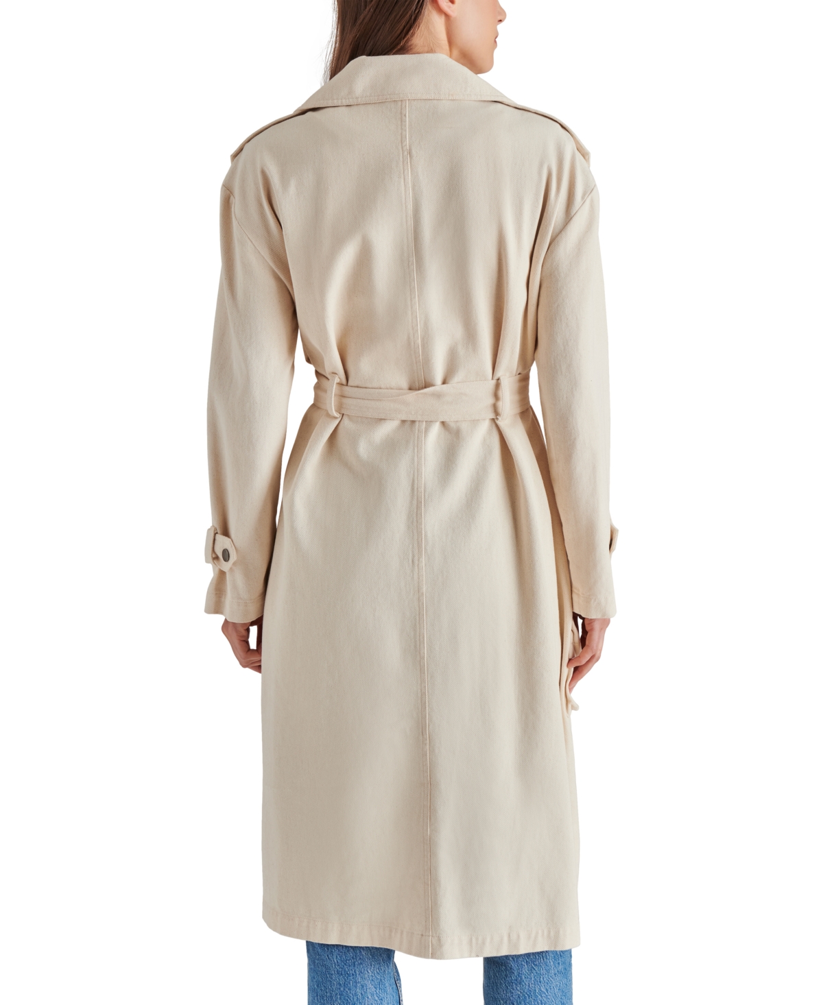 Steve Madden Women's Sunday Cotton Belted Trench Coat