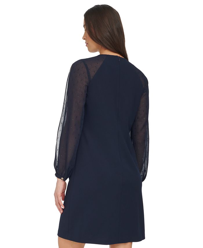 Tommy Hilfiger Women's Collared Shift Dress Purple Size 14