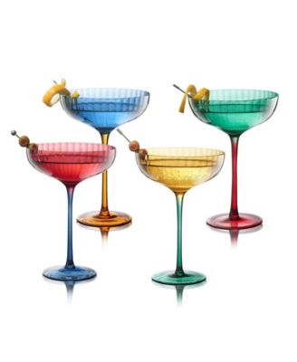 Festive Coupe Glasses, Set of 4