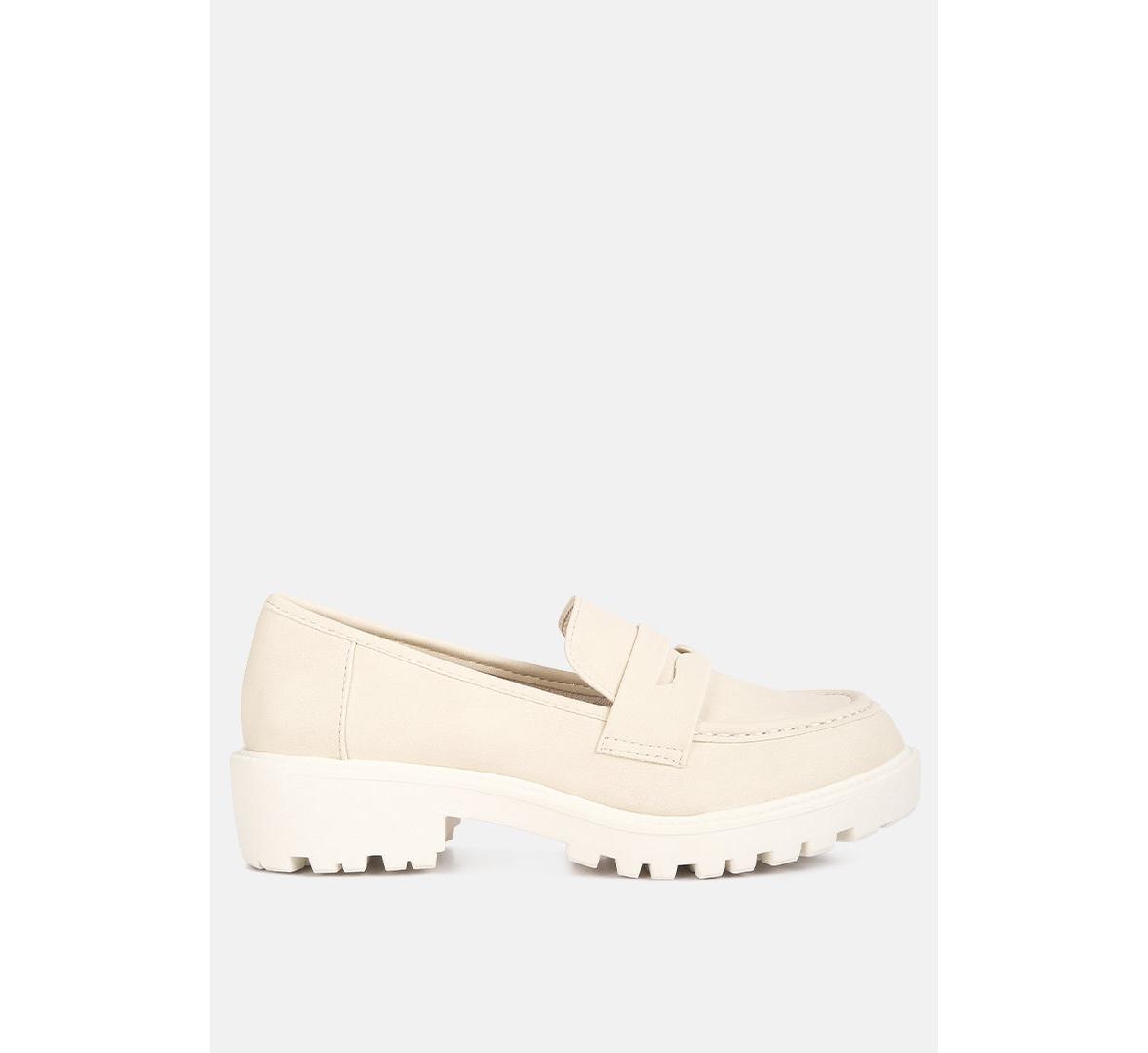Shop London Rag Mosly Semi Casual Lug Loafer In Off White