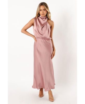 anabelle halter neck midi dress navy Womens Resort Wear | Silk Tie-Dye Halter Wrap Dress | Anna Kosturova main image 1