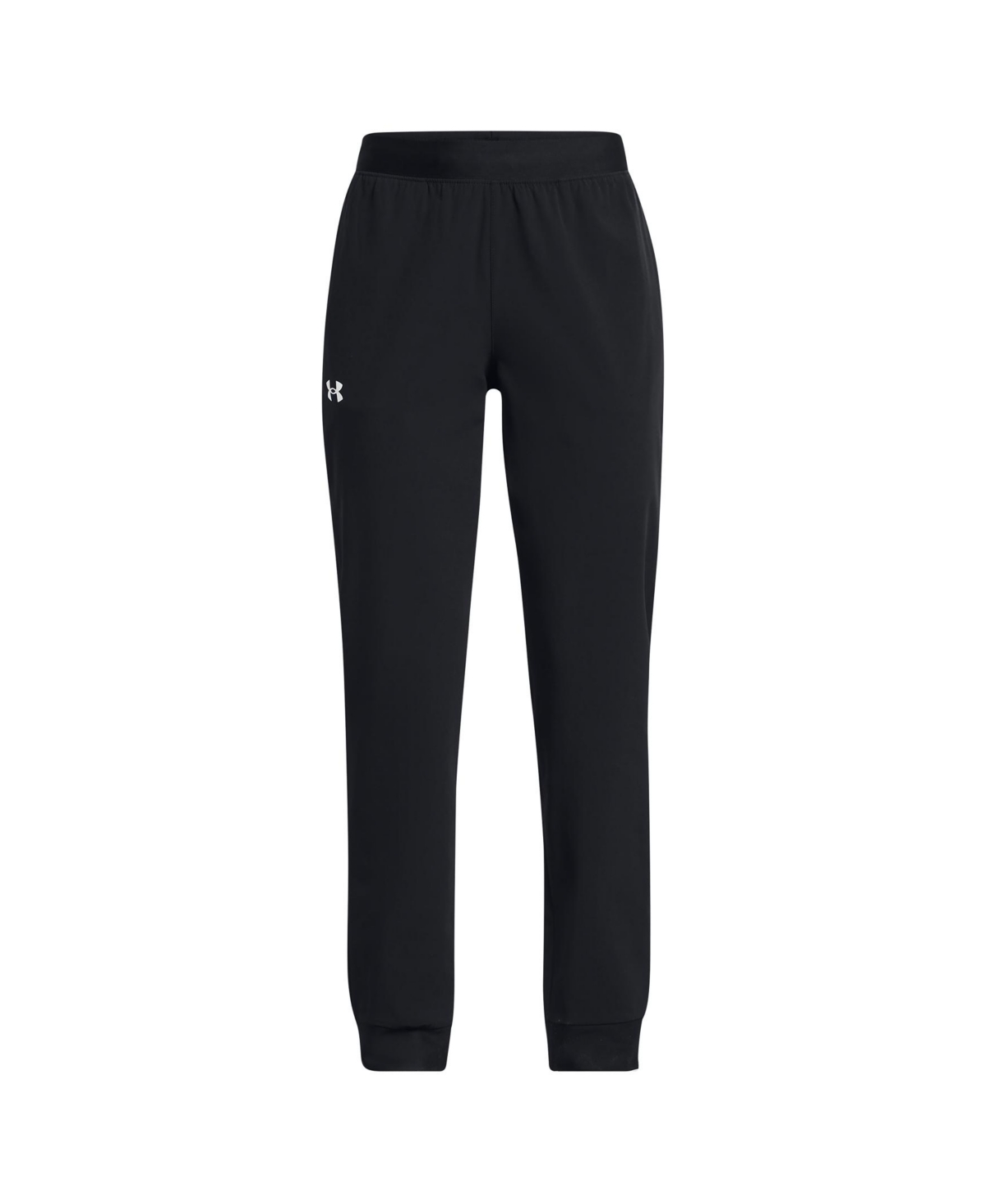 Shop Under Armour Big Girls Armoursport Woven Jogger Pants In Black,white