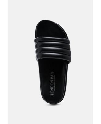 sponge quilted pool slides flats