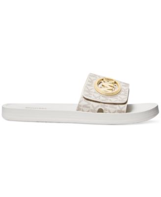 MK Charm Slide Flat Sandals