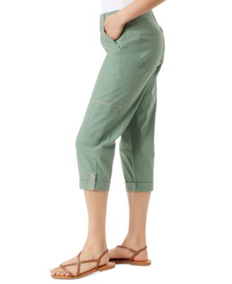 Women's Adjustable-Hem Cargo Capri Pants