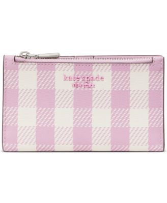kate spade new york - Morgan Gingham Field Printed PVC Small Slim Bifold Wallet