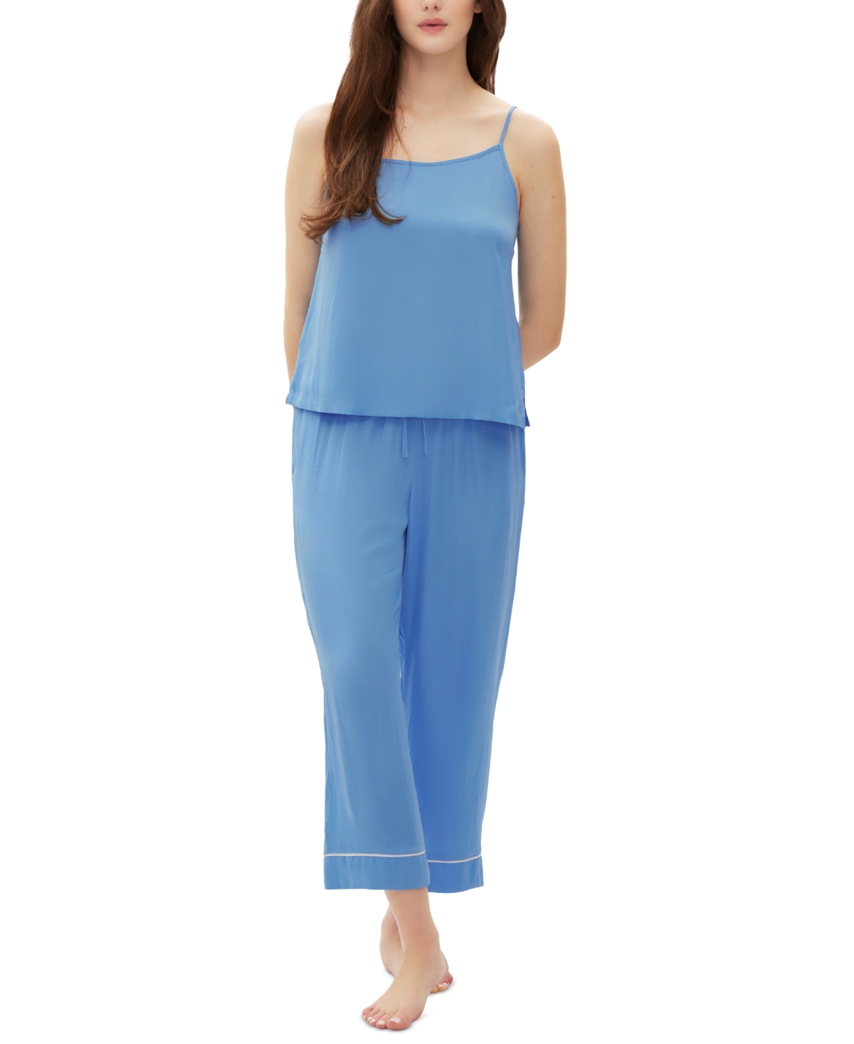 Shop Gap Women's 2-pc. Sleeveless Camisole Pajamas Set In Oasis Blue