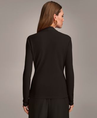 Women's Faux-Wrap Hardware Top