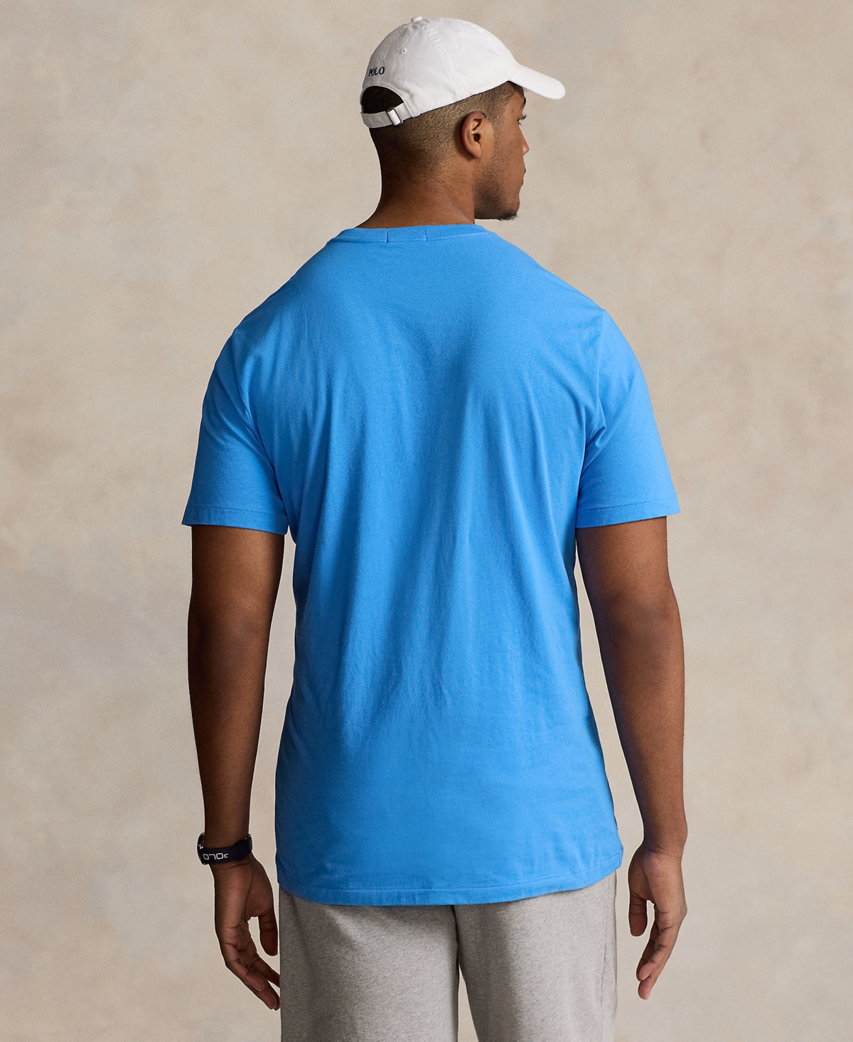 Shop Polo Ralph Lauren Men's Big & Tall Logo Jersey T-shirt In Riviera Blue