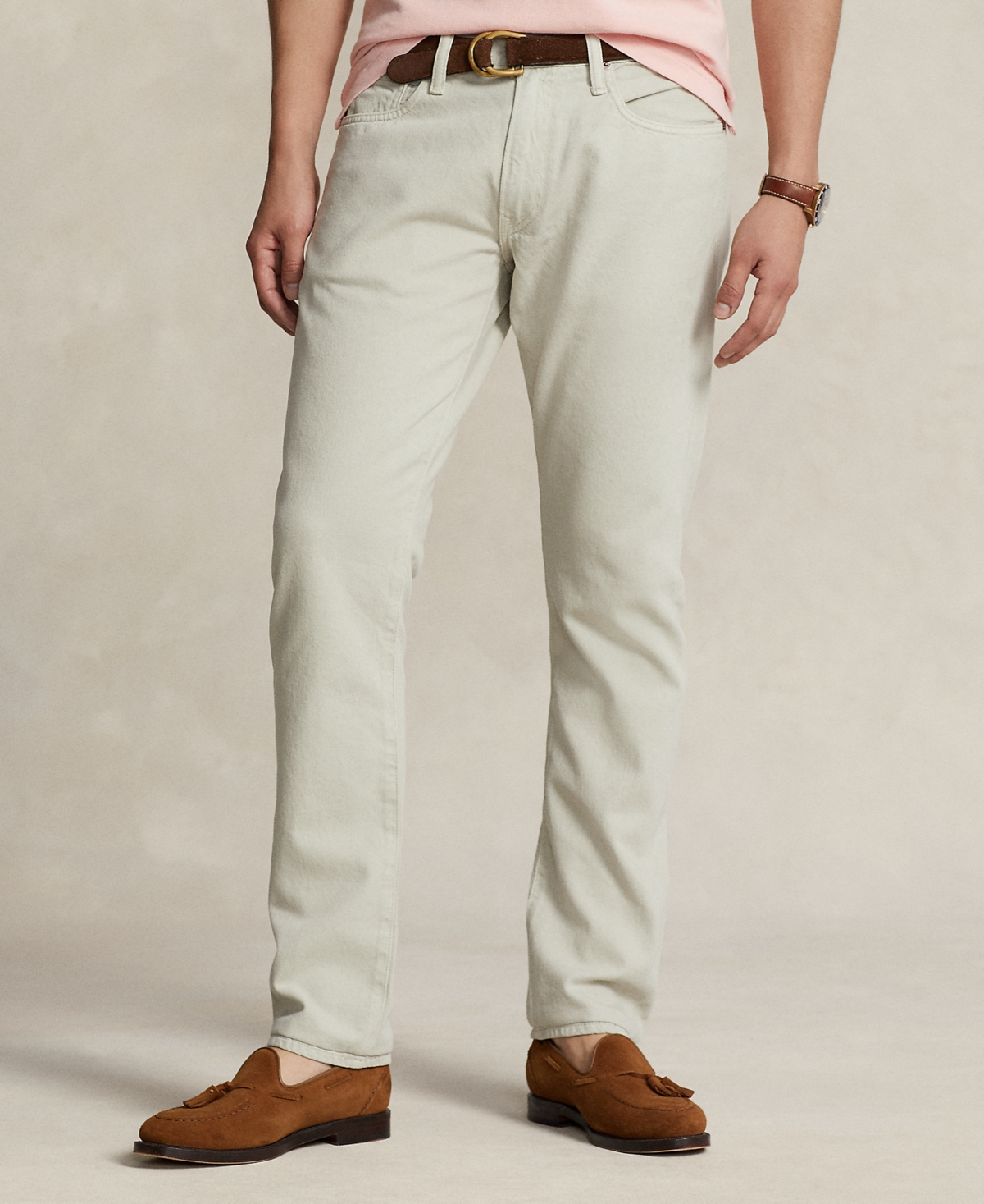 Shop Polo Ralph Lauren Men's Sullivan Slim Garment-dyed Jeans In Stoneware Grey