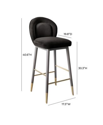 1 Pc. Velvet Barstool