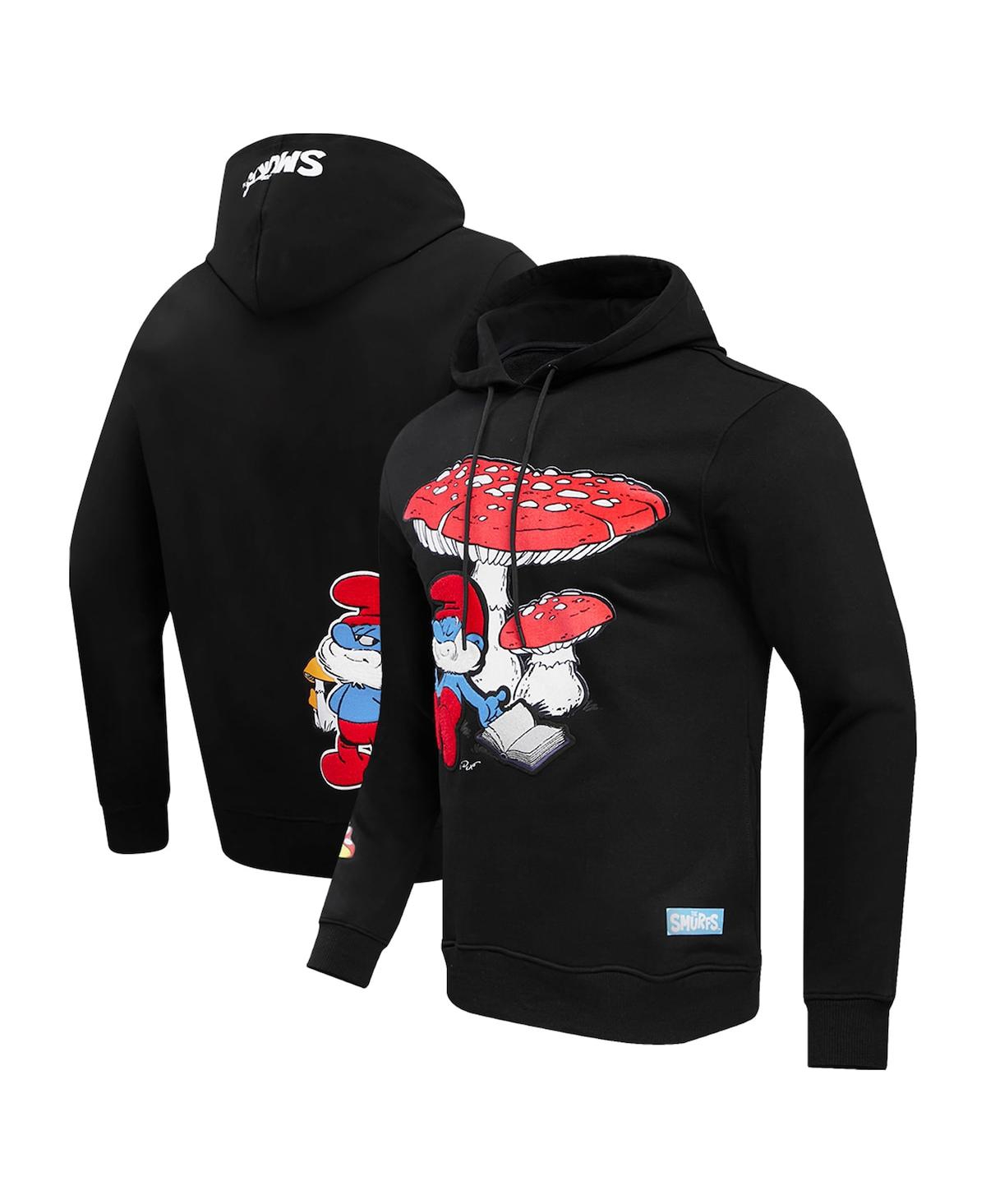 Shop Freeze Max Men's And Women's  Black The Smurfs Papa Smurf Pullover Hoodie
