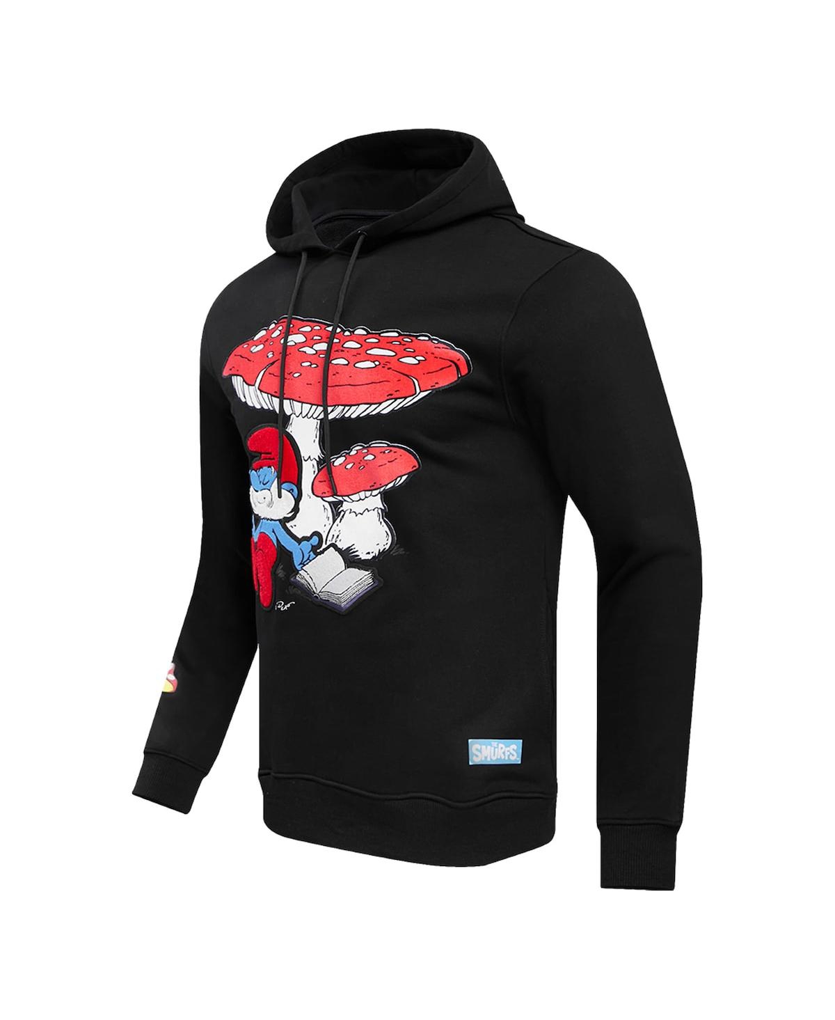 Shop Freeze Max Men's And Women's  Black The Smurfs Papa Smurf Pullover Hoodie