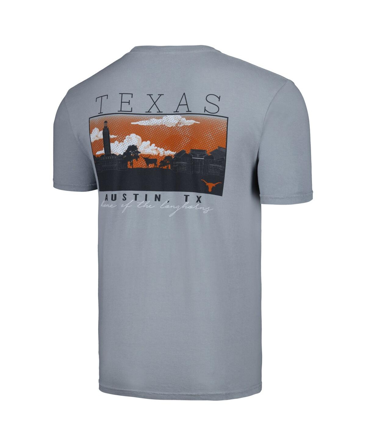 Men'sTexas Longhorns Campus Scene Comfort Colors T-shirt - Gray