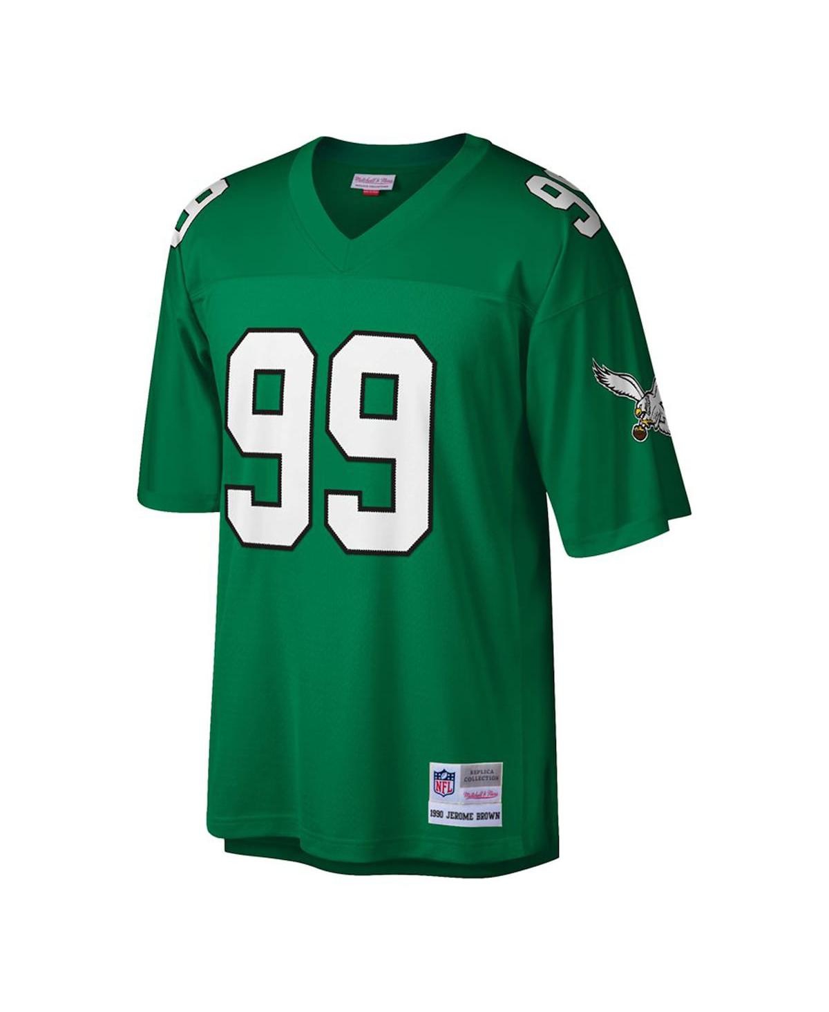 Men's Jerome BrownPhiladelphia Eagles Big and Tall 1990 Retired Player Replica Jersey - Kelly Green