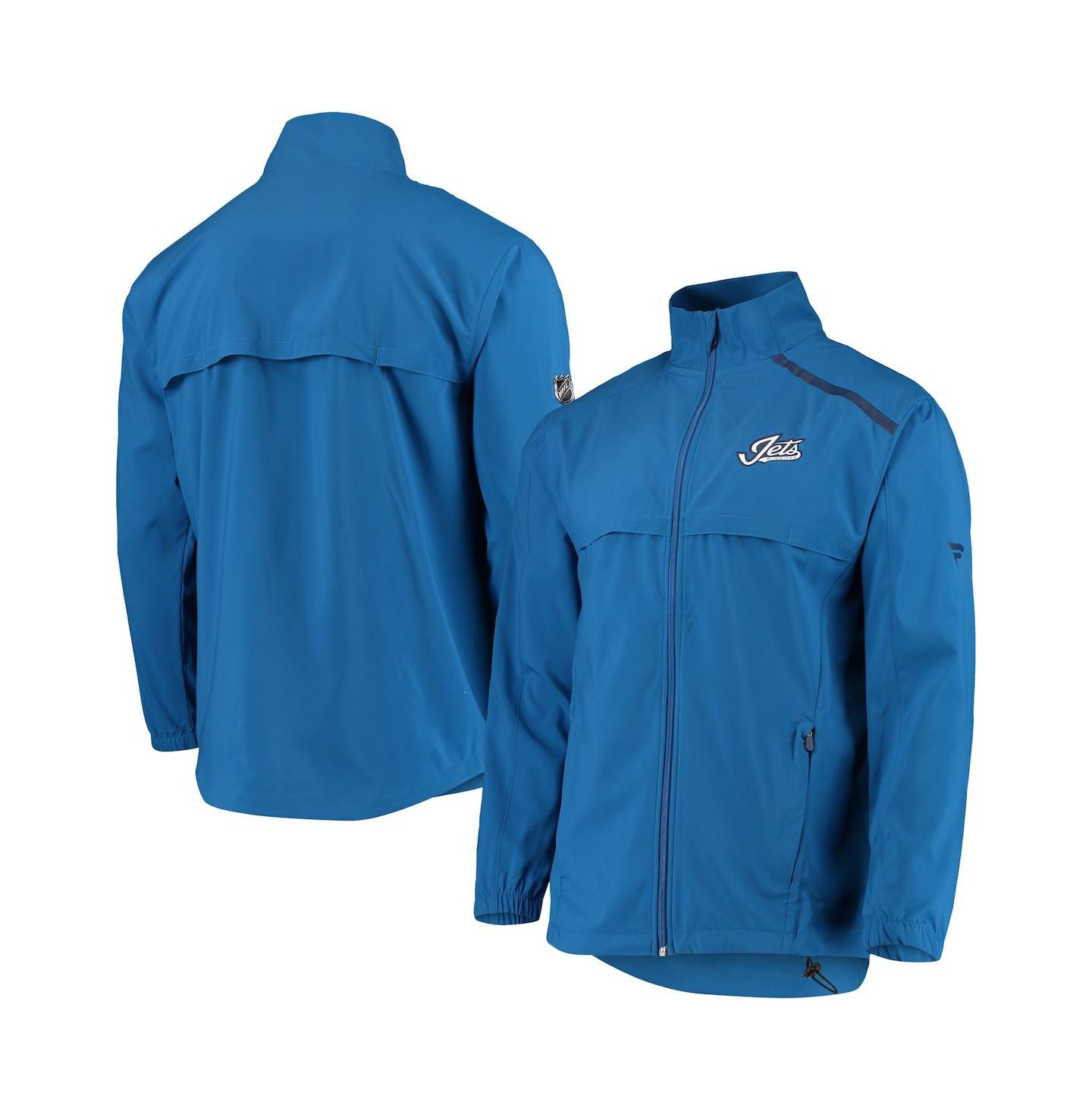 Мужская куртка Fanatics Blue Winnipeg Jets Alternate Logo Rinkside Mock Full-Zip — фото 1