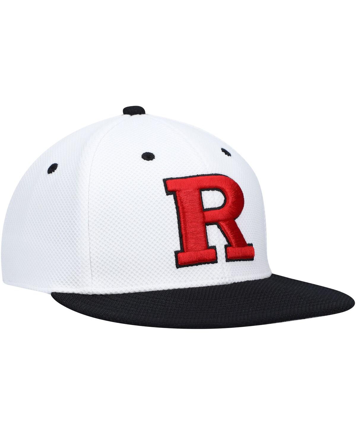 Men's adidasRutgers Scarlet Knights On-Field Baseball Fitted Hat - White