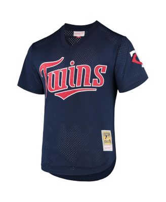 Men's David Ortiz Navy Minnesota Twins 2002 Cooperstown Collection Mesh Batting Practice Jersey