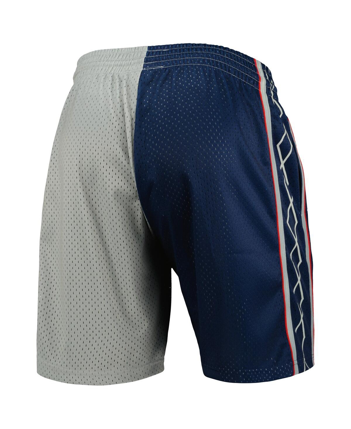 Mitchell & Ness Men's  Navy, Silver Distressed New Jersey Nets Hardwood Classics 2006 Split Swingman In Navy,silver