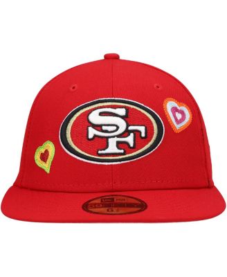 Men's Scarlet San Francisco 49ers Chain Stitch Heart 59FIFTY Fitted Hat