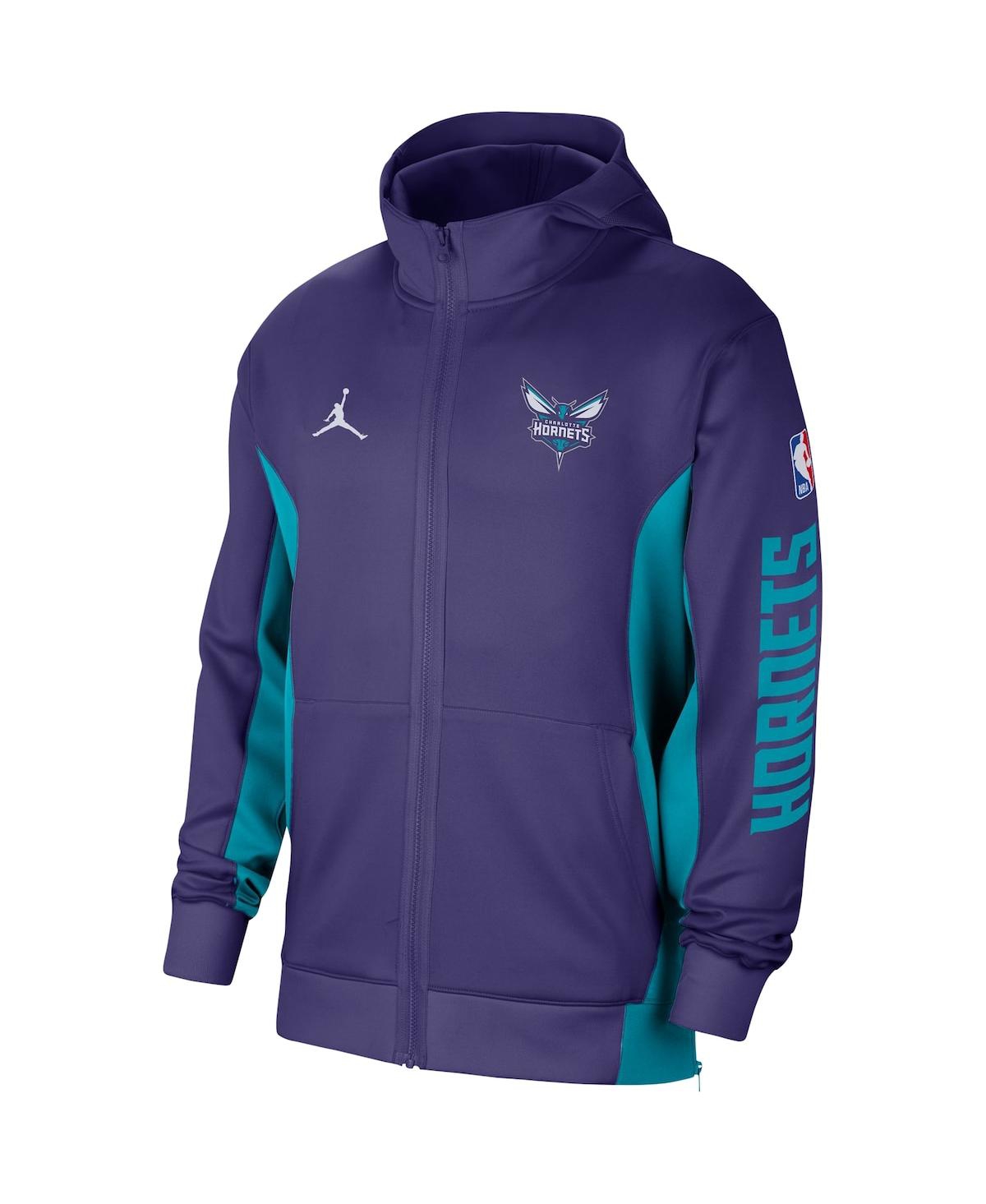 Shop Jordan Men's  Purple Charlotte Hornets 2023/24 Authentic Showtime Full-zip Hoodie