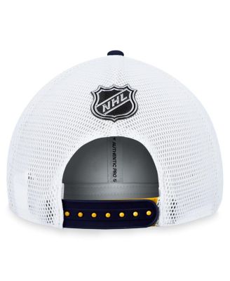 Men's Gold Nashville Predators Authentic Pro Rink Trucker Adjustable Hat