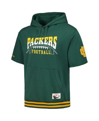 Men's Green Green Bay Packers Pre-Game Short Sleeve Pullover Hoodie