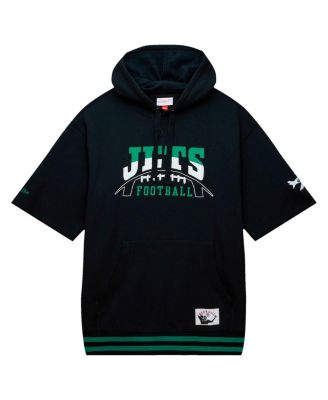 Men's Black New York Jets Pre-Game Short Sleeve Pullover Hoodie