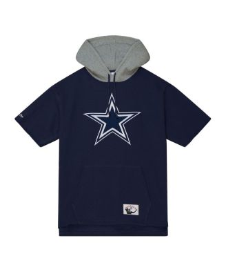Men's Navy Dallas Cowboys Postgame Short Sleeve Hoodie