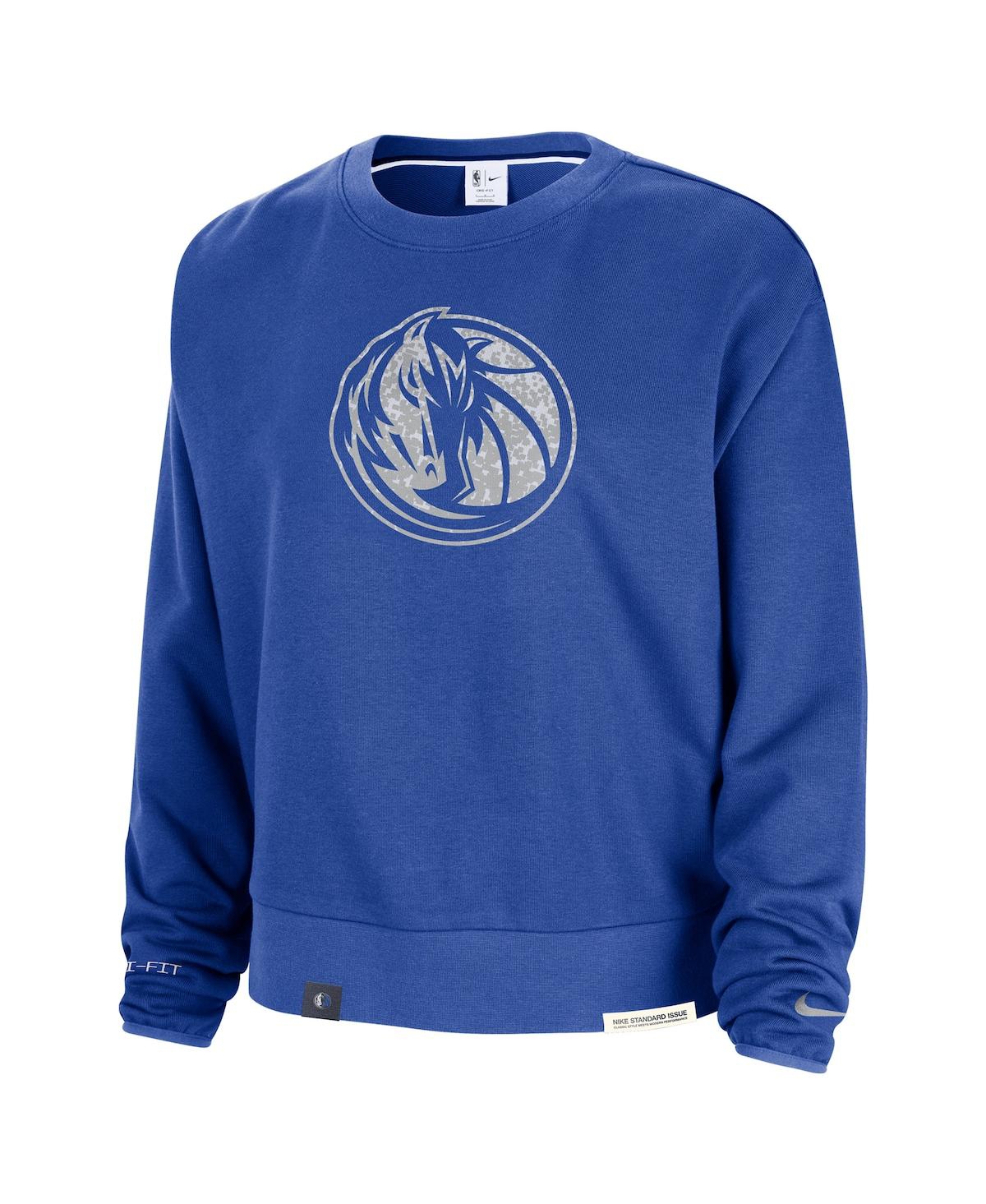 Women's NikeDallas Mavericks Standard Issue Courtside Performance Pullover Sweatshirt - Blue