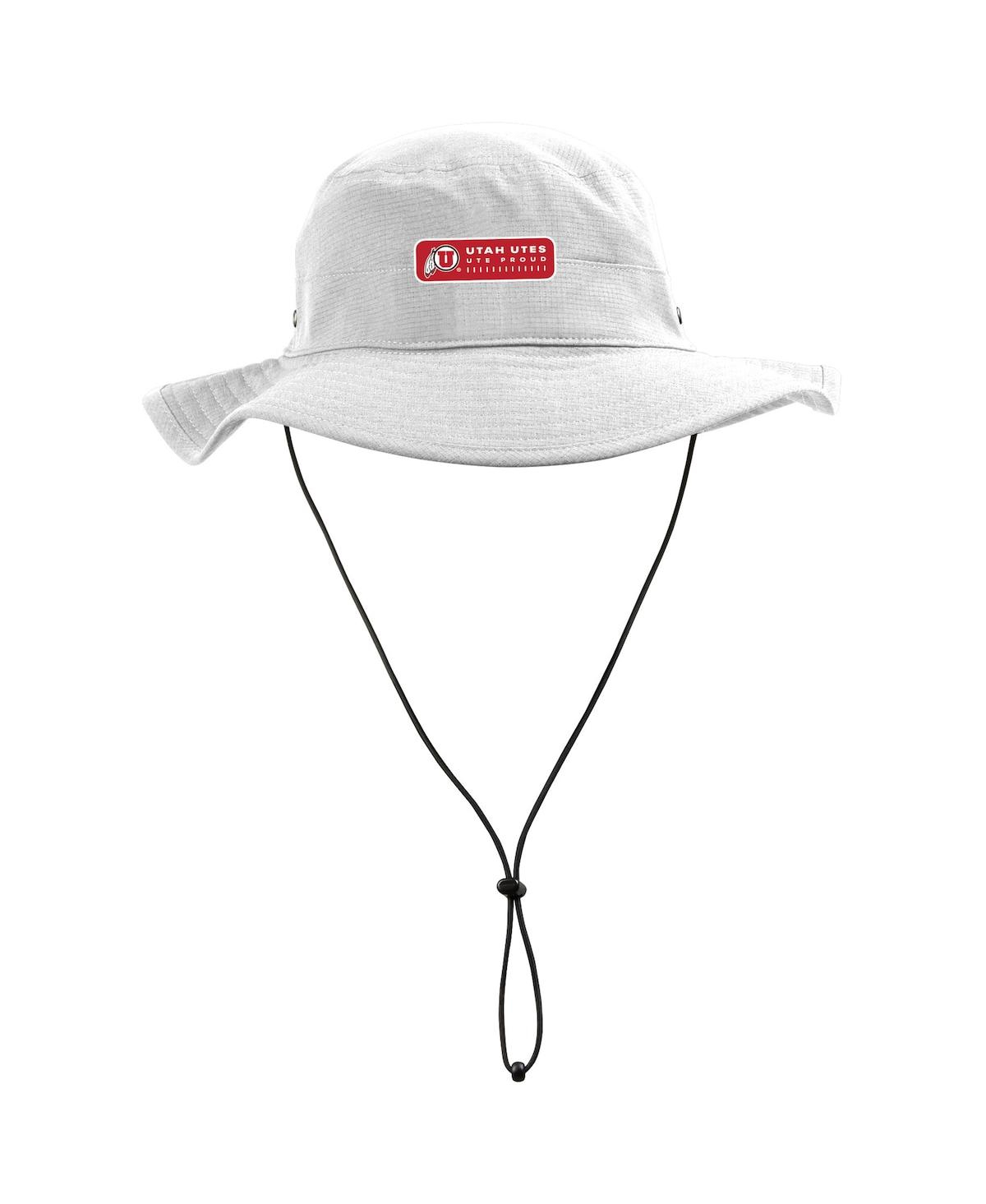 Shop Under Armour Men's  White Utah Utes Performance Boonie Bucket Hat