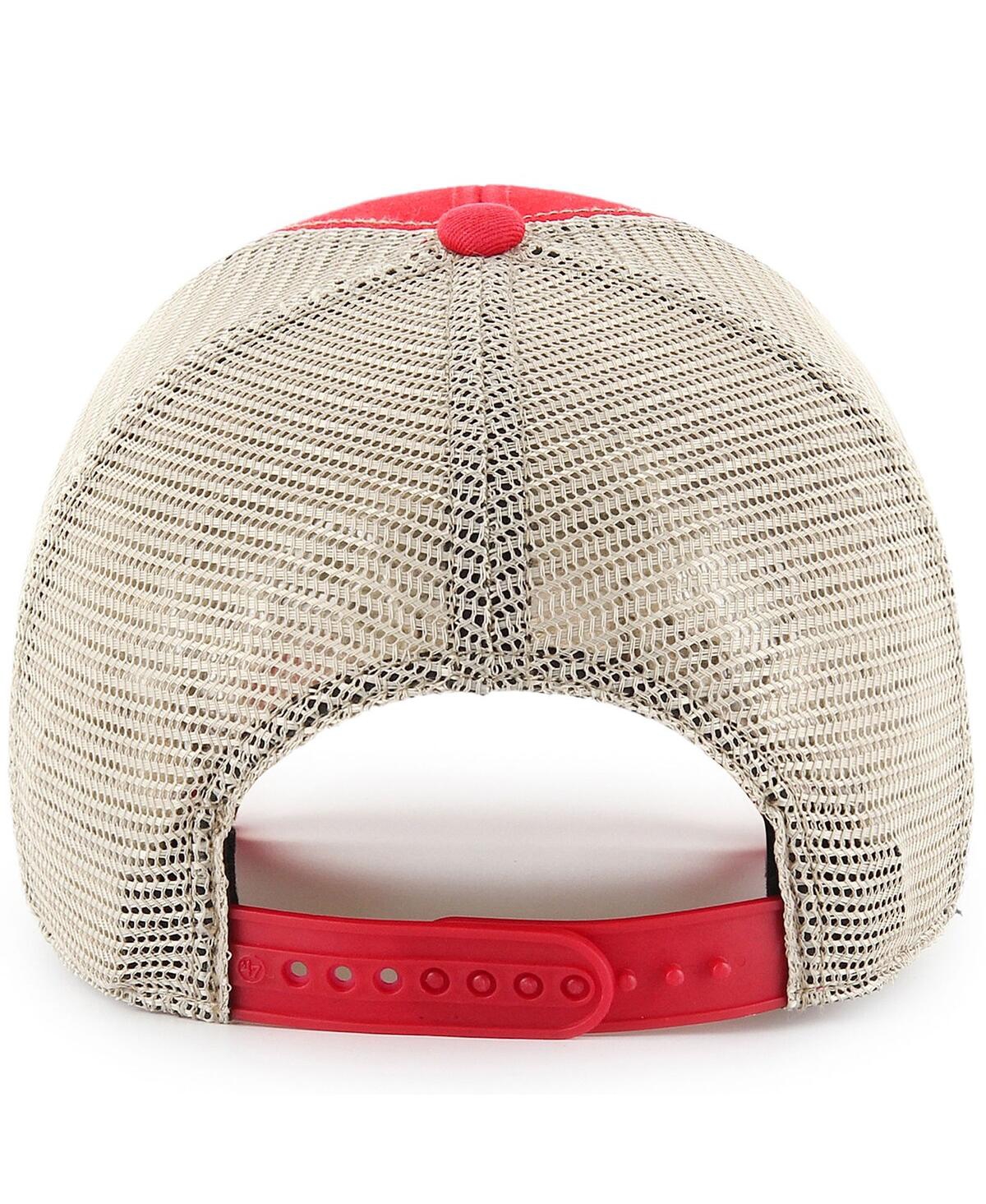 47 Brand Men's ' Red, Natural Super Bowl Lvii Flagship Wash Mvp Snapback Hat In Red,natural