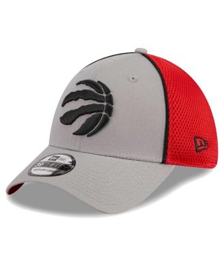 Men's New Era Gray, Red Toronto Raptors Piped Two-Tone 39THIRTY Flex ...