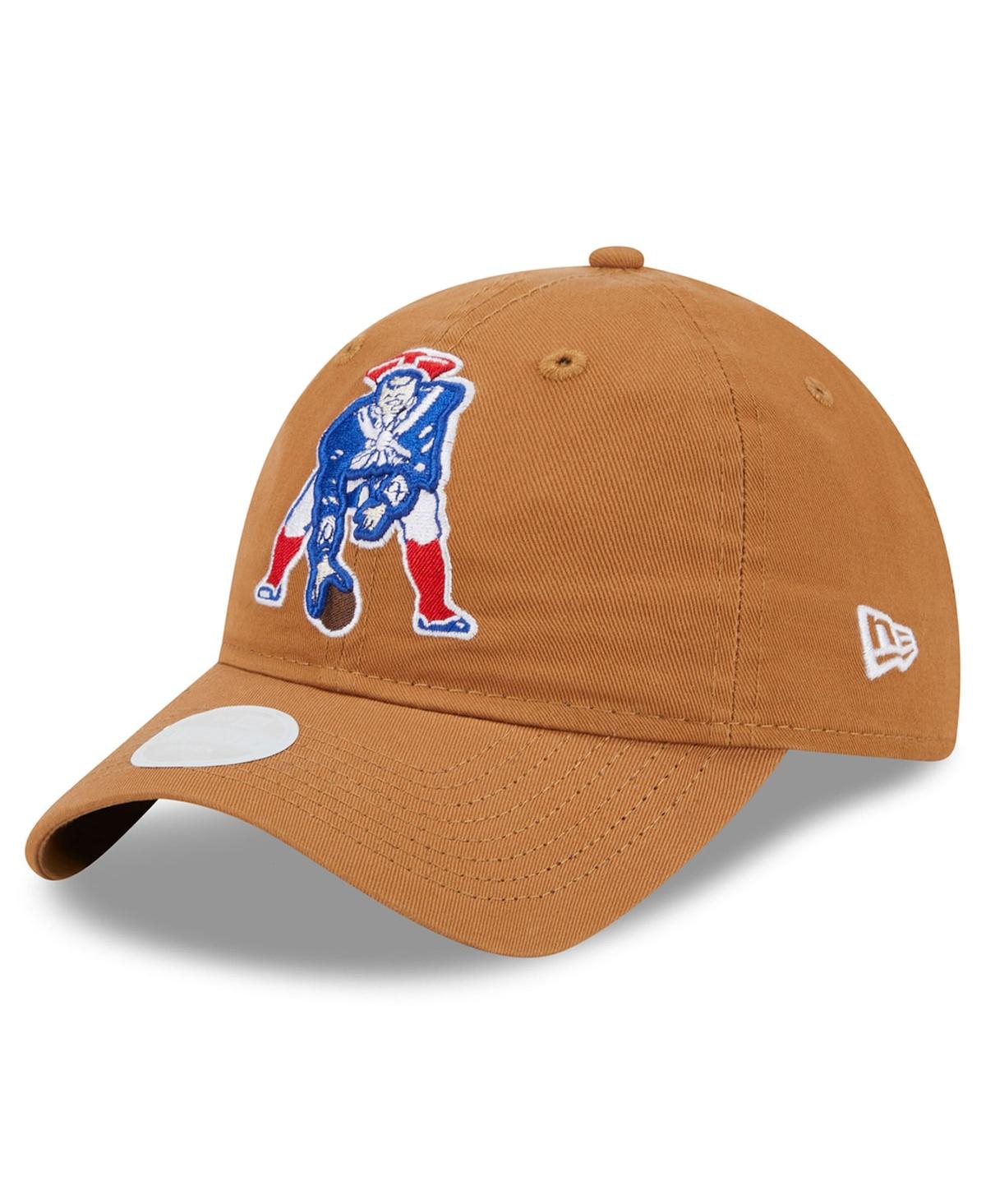 New Era Women's  Brown New England Patriots Throwback Main Core Classic 2.0 9twenty Adjustable Hat In Brown