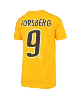 Youth Filip Forsberg Gold Nashville Predators Player Name and Number T-shirt