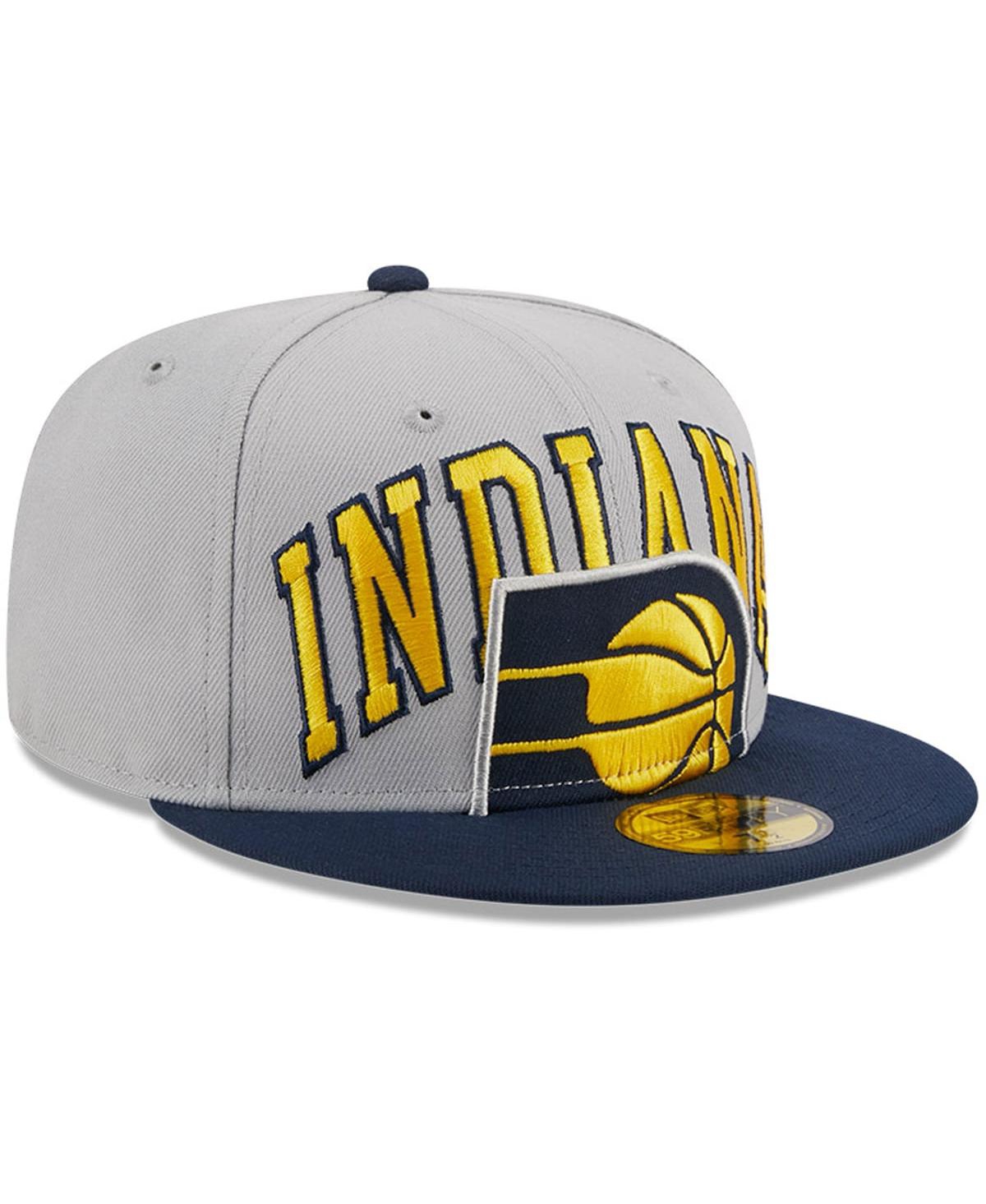 Men's New Era Navy Indiana Pacers Tip-Off Two-Tone 59FIFTY Fitted Hat - Navy