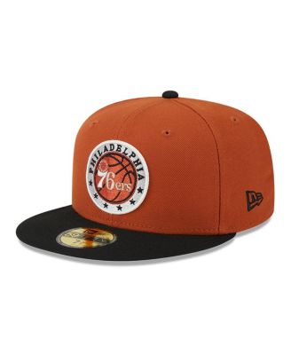 Men's Rust, Black Philadelphia 76ers Two-Tone 59FIFTY Fitted Hat