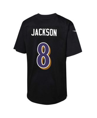Big Boys and Girls Lamar Jackson Baltimore Ravens Fashion Game Jersey