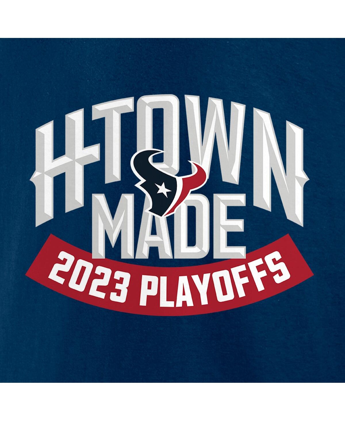 Men's FanaticsHouston Texans 2023 Nfl Playoffs H-Town Made T-shirt - Navy