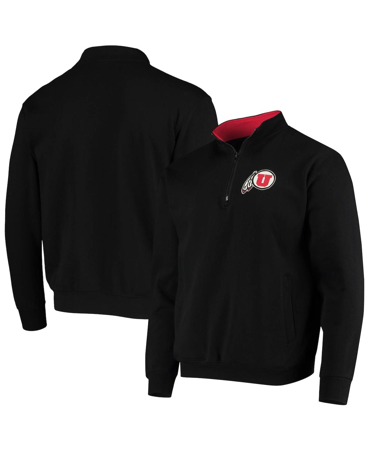 Men's Colosseum Black Utah Utes Tortugas Logo Quarter-Zip Jacket - Black