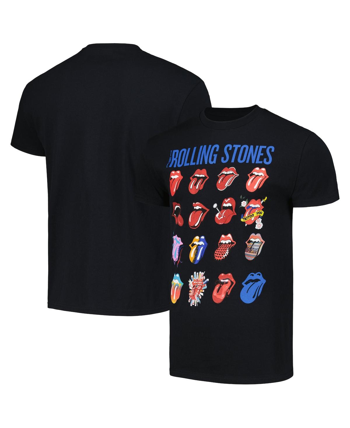 Men's and Women's Black Rolling Stones Evolution and Lonesome Blue T-shirt - Black