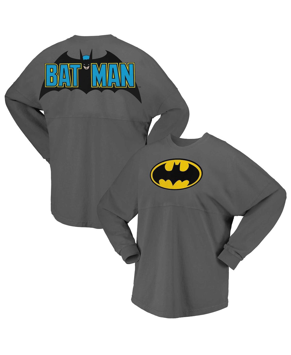 Men's and Women's Gray Batman Original Long Sleeve T-shirt - Gray